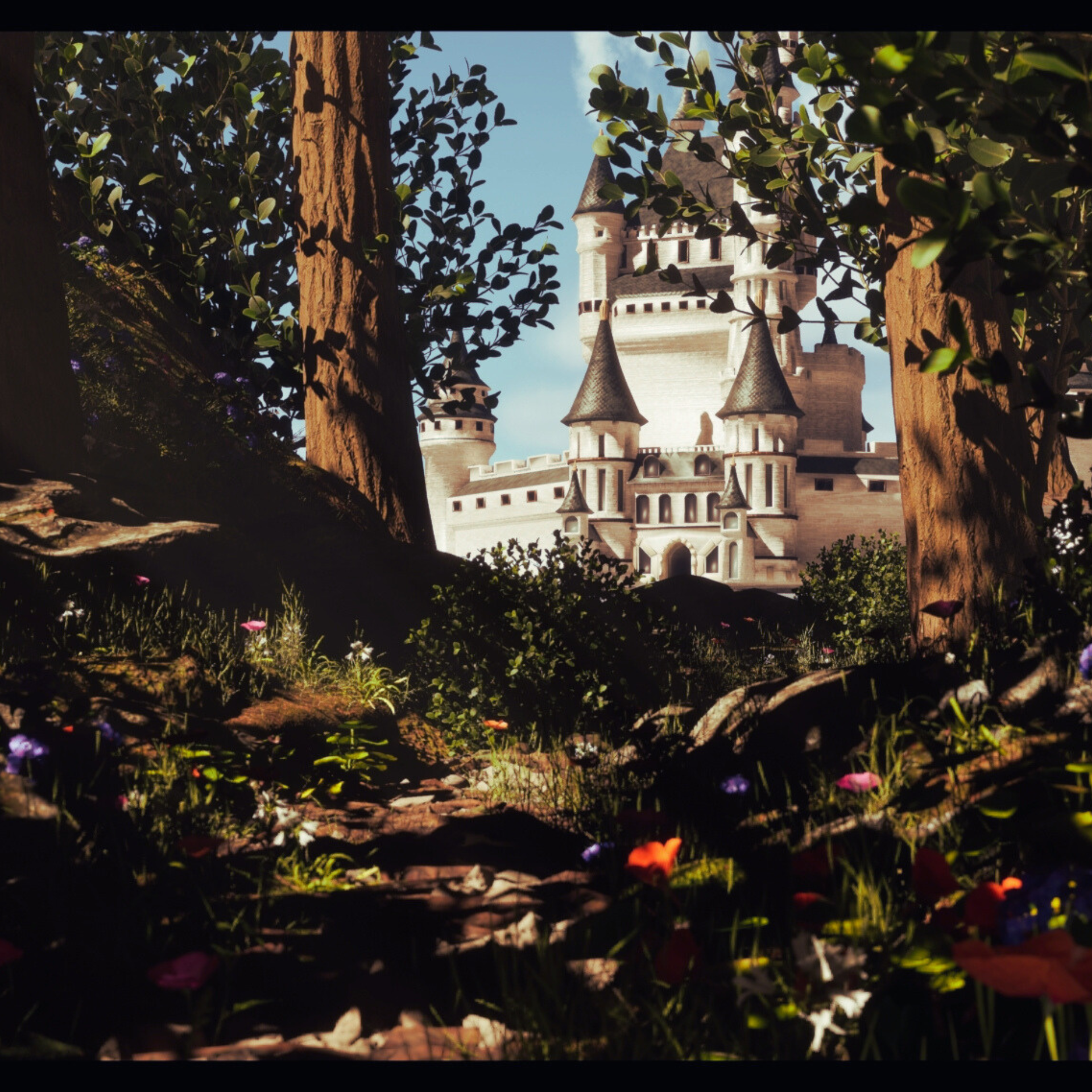 Enchanted forest castle