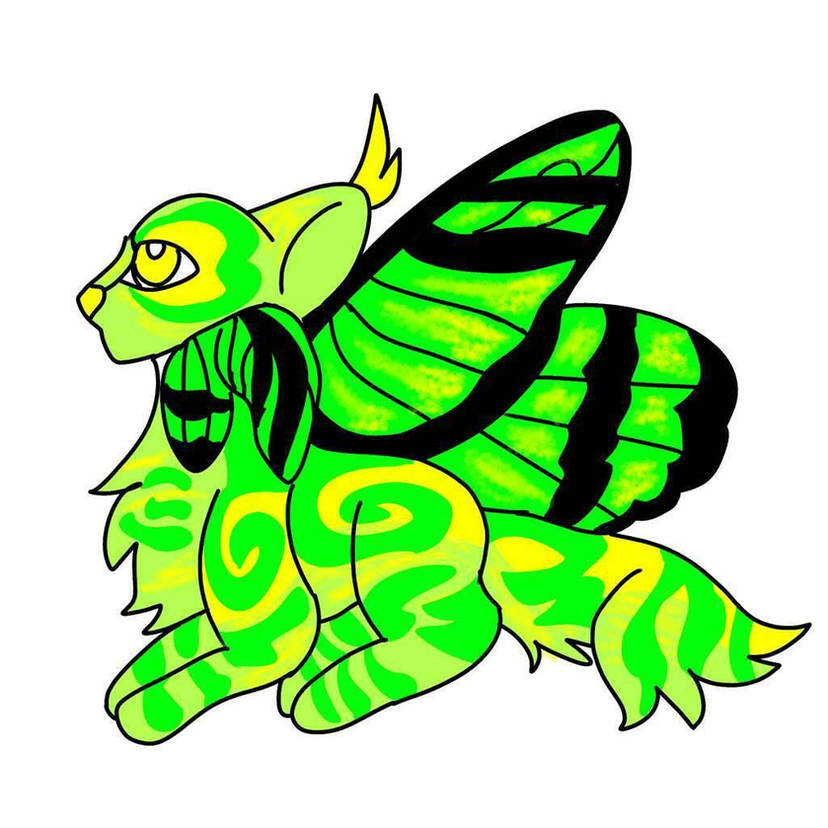 Green Butterfly Cat