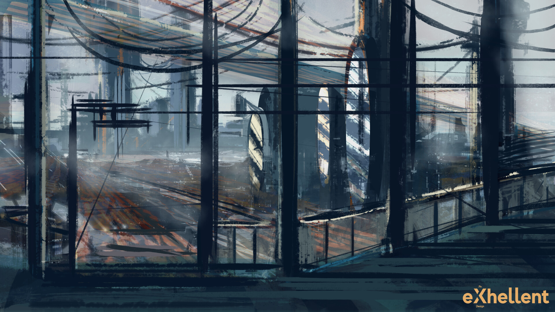 sketch of the city