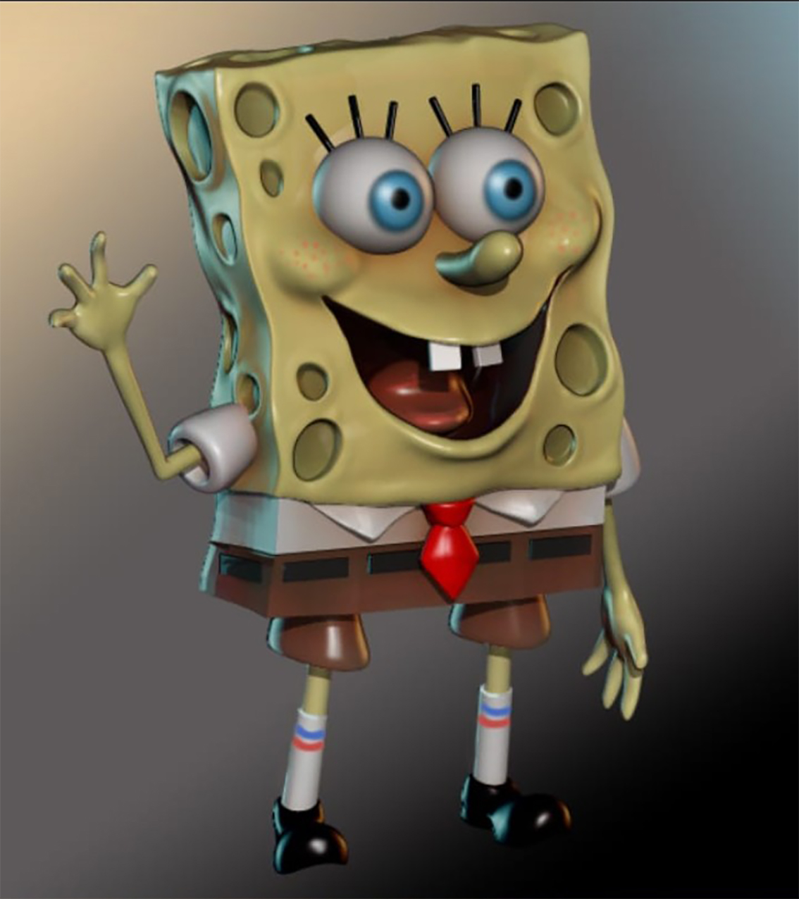 Bob Esponja saludando