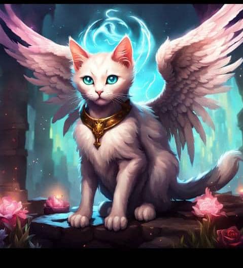 Winged cat