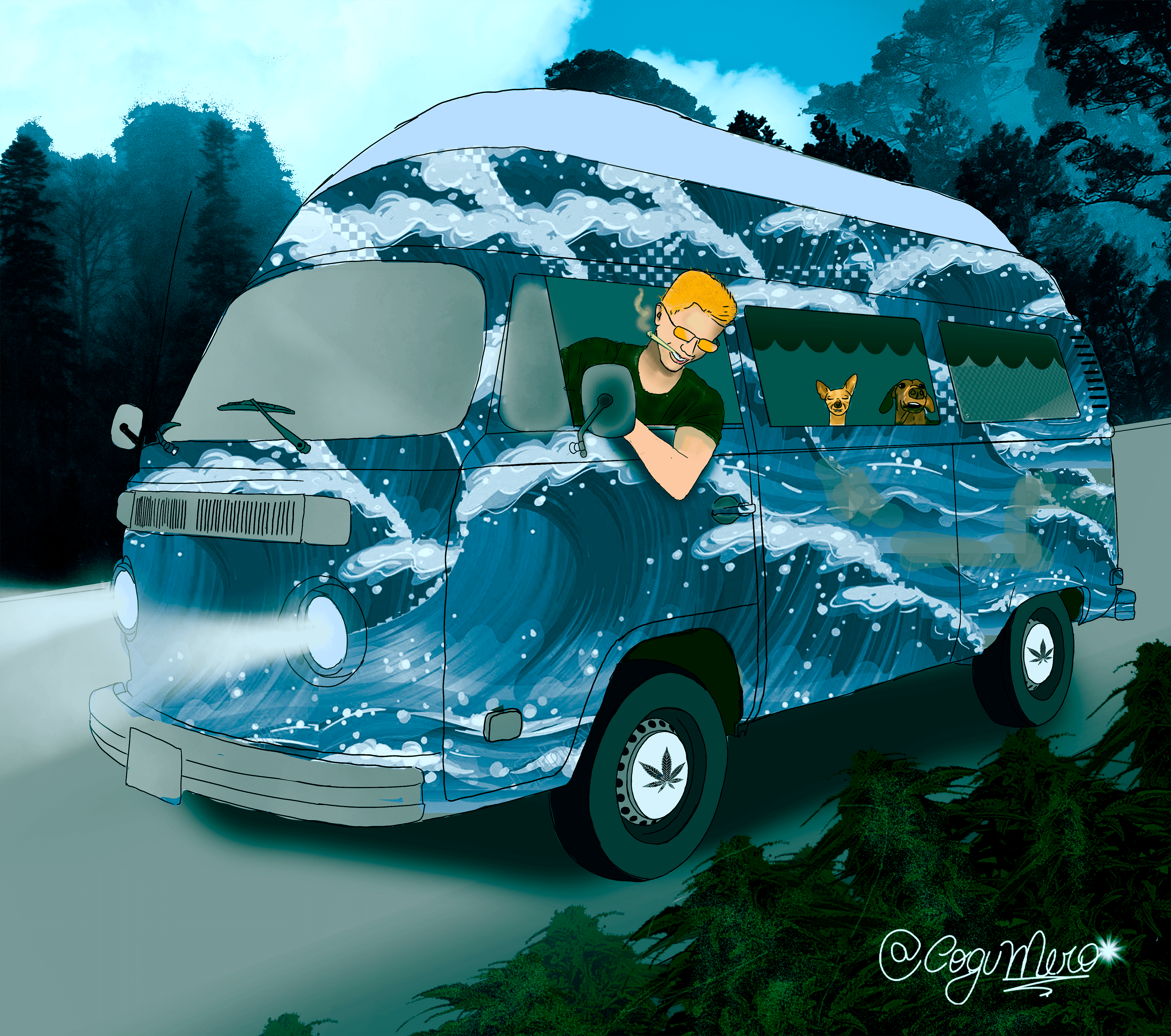 Traveller Motorhome with cutie dogs