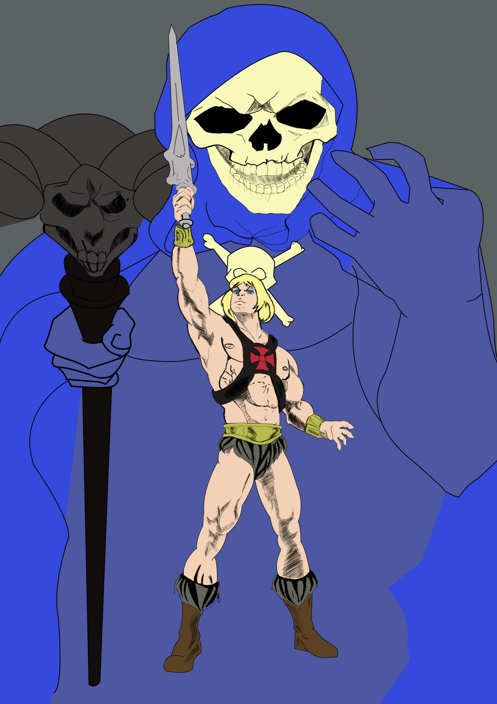 He man and skull digital