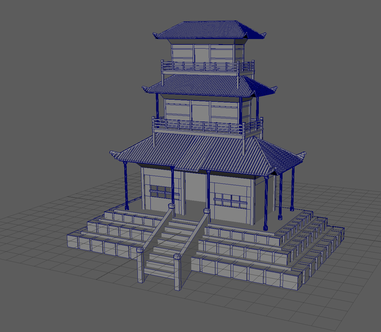 Three floor village house