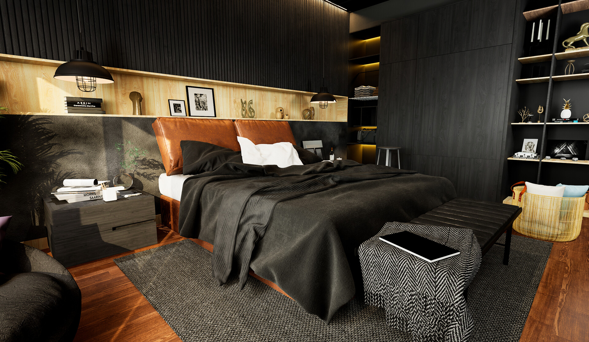 "Midnight Oasis: The Black & Brown Haven"