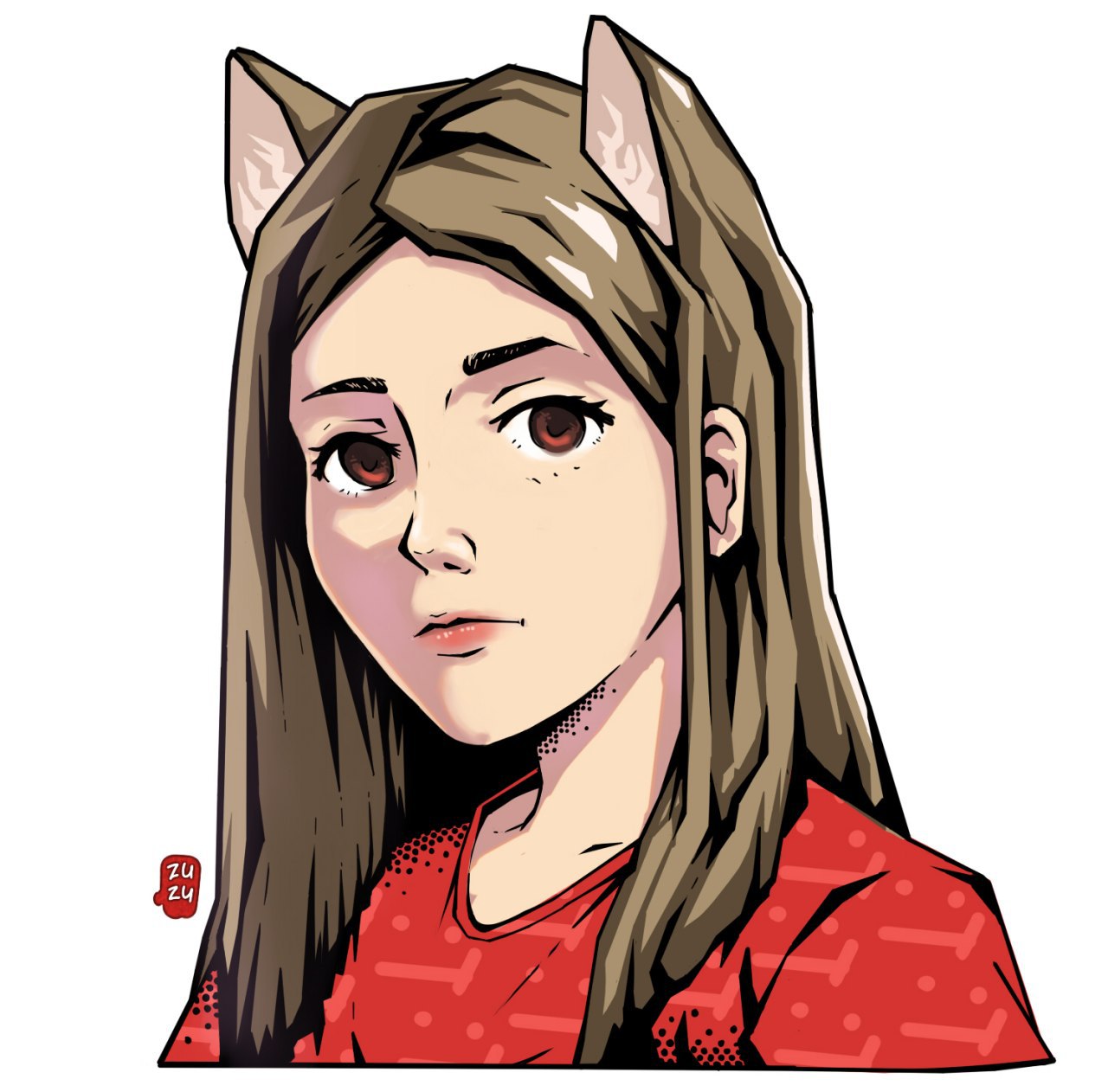 Cat girl portrait